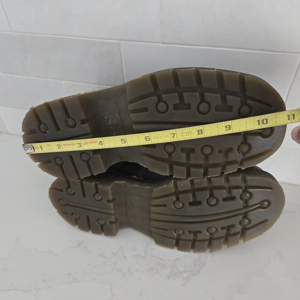 Vintage Y2K Dr. Martens Chunky Platform Brown Leather Church Monkey Shoes Mens 5 - Picture 11 of 14